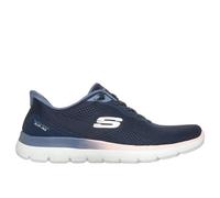 SKECHERS Damen Slipper Da ENGINEERED MESH FLAT KNOTTED BUNGEE (150341) 41 Blau
