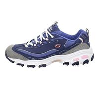 Skechers Damen Sneaker D´Lites BIGGEST FAN, Blau (Navy/Grey/White), 37.5 EU