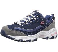 Skechers Damen Sneaker D´Lites BIGGEST FAN, Blau (Navy/Grey/White), 38 EU