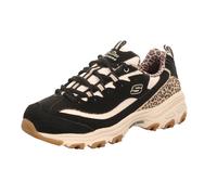 Skechers Damen-Sneaker D'LITES Leopard-Schwarz-Weiß-Beige 39
