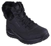 Skechers Damen Sneaker Mode-Stiefel, Black Durabuck/Faux Fur, 35.5 EU