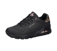 Skechers Damen UNO Golden Air Trainers, Black Durabuck/Mesh Trim, 41 EU