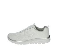 Skechers Damen Sneakers, White Silver, 40 EU