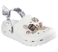 Skechers Damen Snoop Dogg: Arch Fit Footsteps-Rolling Glitz Holzschuh, Weiss/opulenter Garten, 39.5 EU
