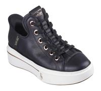 Skechers Damen Snoop One Og Leather Slip-InTurnschuhe, Black Leather Mesh Rose Gold Trim, 38 EU