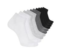 Skechers Damen-Socken, Half Terry Classic, niedriger Schnitt, bequeme Passform und gepolstertes Fußbett, 10er-Pack
