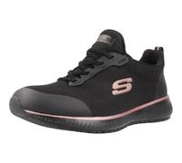 Skechers Damen Squad Sr Sneaker, Black Flat Knit Rose Gold Trim, 39 EU