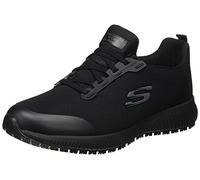 Skechers Damen Squad Sr Sneaker, Black Flat Knit, 38 EU