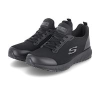 Skechers Damen Squad Sr Sneaker, Black Flat Knit, 39.5 EU