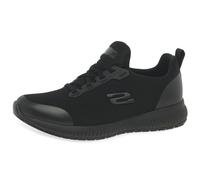 Skechers Damen Sneaker Squad SR – Schwarz Flat Knit – Größe 40 EU
