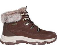 Skechers Damen Trego Snow Worries Stiefelette, Schokoladenbraunes Wildleder, Duraleather-Kunstfell, 40 EU