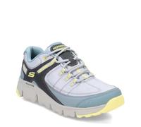 Skechers Damen Summits at Artists Bluff Sneaker, Blaues Synthetik-Textil-Gelber Besatz, 40 EU