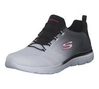 Skechers Damen Summits Bright Charmer Sneaker, Schwarz-weißer Netzbesatz, 39.5 EU