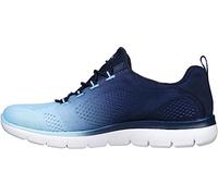 Skechers Damen Summits Bright Charmer Turnschuhe, Navy & Light Blue Mesh/Trim, 37.5 EU