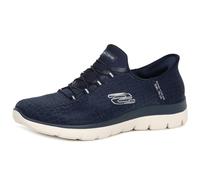 Skechers Damen Summits Classy Night Sneaker, Marineblau Silberfarben, 37 EU