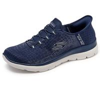 Skechers Damen Summits Classy Night Turnschuhe, Navy Mesh/Silver Trim, 36 EU