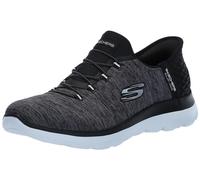 Skechers Damen Summits Dazzling Haze Slip-InTurnschuhe, Black Mesh/White Trim, 37.5 EU Large