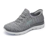 Skechers Damen Summits Dazzling Haze Slip-InTurnschuhe, Gray Mesh/Multi Trim, 41 EU