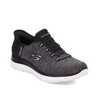 Skechers Damen Summits Dazzling Haze Turnschuhe, Black Mesh/White Trim, 37.5 EU