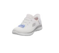 Slip-On Sneaker SKECHERS "SUMMITS-DIAMOND DREAM" Gr. 37, weiß Damen Schuhe Sneaker mit gepolstertem Schaftrand (12961529-37)