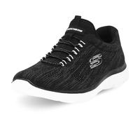 Skechers Damen Summits Fun Flare Turnschuhe, Black Mesh/White Trim, 36 EU