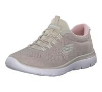 Skechers Damen Summits Fun Flare Turnschuhe, Taupe Mesh/Light Pink Trim, 42 EU