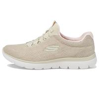Skechers Damen Summits Fun Flare Turnschuhe, Taupe Mesh/Light Pink Trim, 43 EU