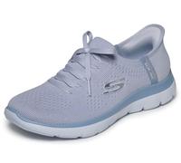 Skechers Damen Summits New Daily Turnschuhe, Slate Knit/Light Blue Trim, 40 EU