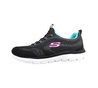 Skechers Damen Summits New Nature Turnschuhe, Black Knit/Pink & Aqua Trim, 38 EU