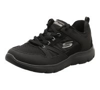 Skechers Damen Summits New World Sneaker, Black Leather Mesh Black Trim, 38.5 EU