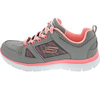 Skechers Damen Summits New World Sneaker, Gray Leather Mesh Coral Trim, 36 EU