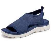 Skechers Damen Summits-Outta Here Sportsandale, Marineblau, 38.5 EU