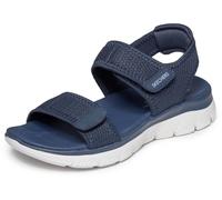 Sandale SKECHERS "SUMMITS SANDAL-CUTE MARK", Damen, Gr. 37, navy, Textil, Schuhe Sandale, Klettschuh, Freizeitsandale mit softer Fersenpolsterung (35569160-37) navy