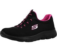 Skechers Damen Summits Sneaker, Schwarz/Fuchsia, 41 EU