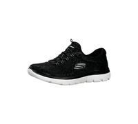 Skechers Damen Summits Sparkling Spots Turnschuhe, Black Mesh/Silver Trim, 36 EU