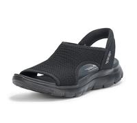 Skechers Damen Summits Sweetly Evolved Sandale, Black Knit, 39 EU