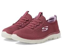 Slip-On Sneaker SKECHERS "SUMMITS", Damen, Gr. 41, lila (himbeere), Textil, Schuhe, Freizeitschuh, Halbschuh, Slipper mit flexibler Traktionslaufsohle (48627101-41) himbeere