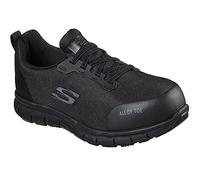 Skechers Damen Sure Track Jixie Slipper, Black Textile Synthetic, 38 EU