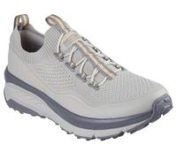 Skechers Damen Switch Back Zenventure Sneaker, Natural Textile/Synthetic/Orange Trim, 38.5 EU