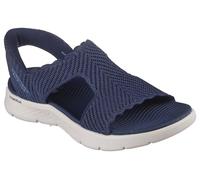 Skechers Damen T-Riemen Sandalen flach, Marineblau, 35 EU