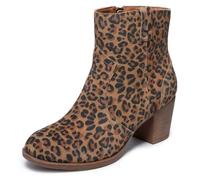 Skechers Damen Taxi Western Way Turnschuhe, Leopard Suede, 38 EU