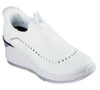 Skechers Damen The Triple Wedge - Clariti Hands Free Slip-insSneaker | Lässiger Sneaker, Slip-In-Technologie, Memory-Schaum-Lux-Komfort-Innensohle, Keilabsatz, Strick-Obermaterial