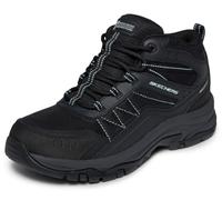 Skechers Damen Trego Ashaway Turnschuhe, Black Leather Charcoal Synthetic Textile, 36 EU