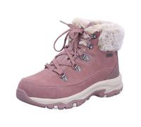Skechers Damen Trego Snow Worries Stiefelette, Mauve Suede/Duraleather/Faux Fur, 37 EU