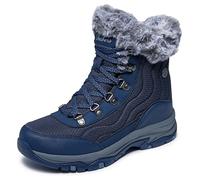Skechers Damen Trego StormieAnkle Boot, Navy Nylon Duraleather, 37 EU