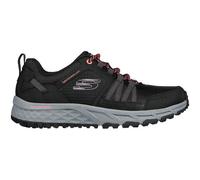 Skechers Damen Escape Plan Endless Pursuit Trekking Low Cut, Schwarzes Ledergeflecht mit Pinkem Rand, 36 EU