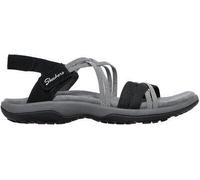 SKECHERS Damen Trekkingsandale REGGAE SLIM - TAKES TWO BLACK CHARCOAL - Gr. - 40