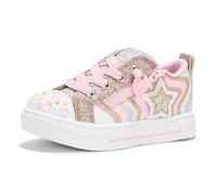 Skechers Damen Twinkle Sparks Cosmic Burst Sneaker | Lässig, beleuchtet, funkelnde Zehen, gepolsterte Komfort-Innensohle, adaptiver Verschluss