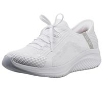 Skechers Damen Ultra Flex 3.0 Brilliant Path Slip-InTurnschuhe, White Knit/Light Gray Trim, 38 EU
