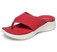 Skechers Damen Ultra Flex 3.0-Coastal Aura Flip-Flop, Rot/Ausflug, einfarbig (Getaway Solids), 38 EU